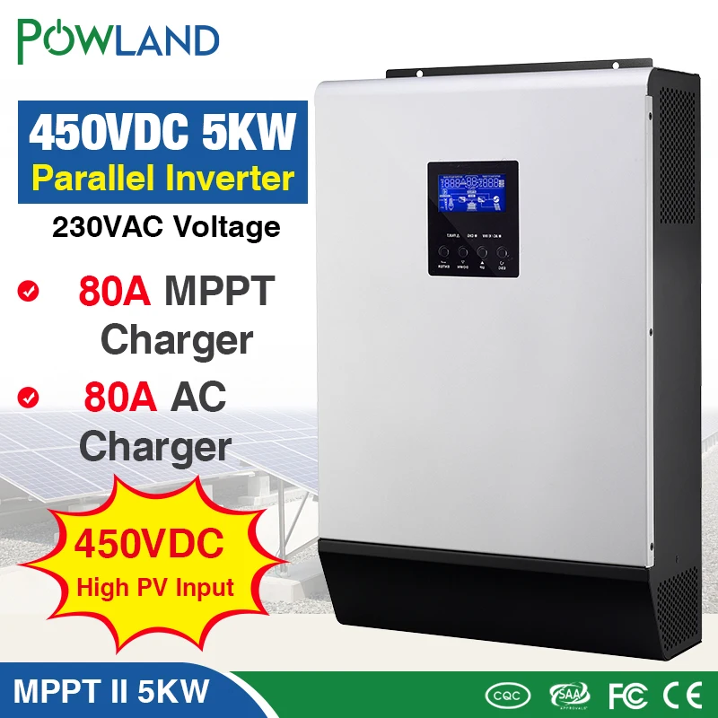 450Vdc 5000W солнечный инвертор 80A со слежением за максимальной точкой мощности