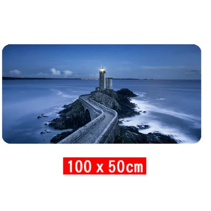FFFAS 100x50 см супер большой стол для чтения коврик для мыши Подушечка Для клавиатуры мир Tapis De Souris 1 М XXL Размер замок край мыши Большой - Цвет: Model C