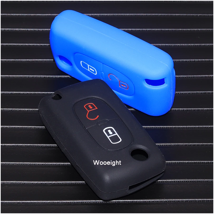 Wooeight 2-кнопочный флип-чехол для Peugeot 207 307 308 407 408 Citrone C2 C3 C4 C5 | Автомобили и мотоциклы