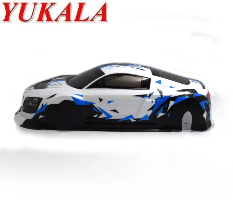 Окрашенный корпус из ПВХ YUKALA 1/10 для гоночного автомобиля R/C размер 440*190 мм