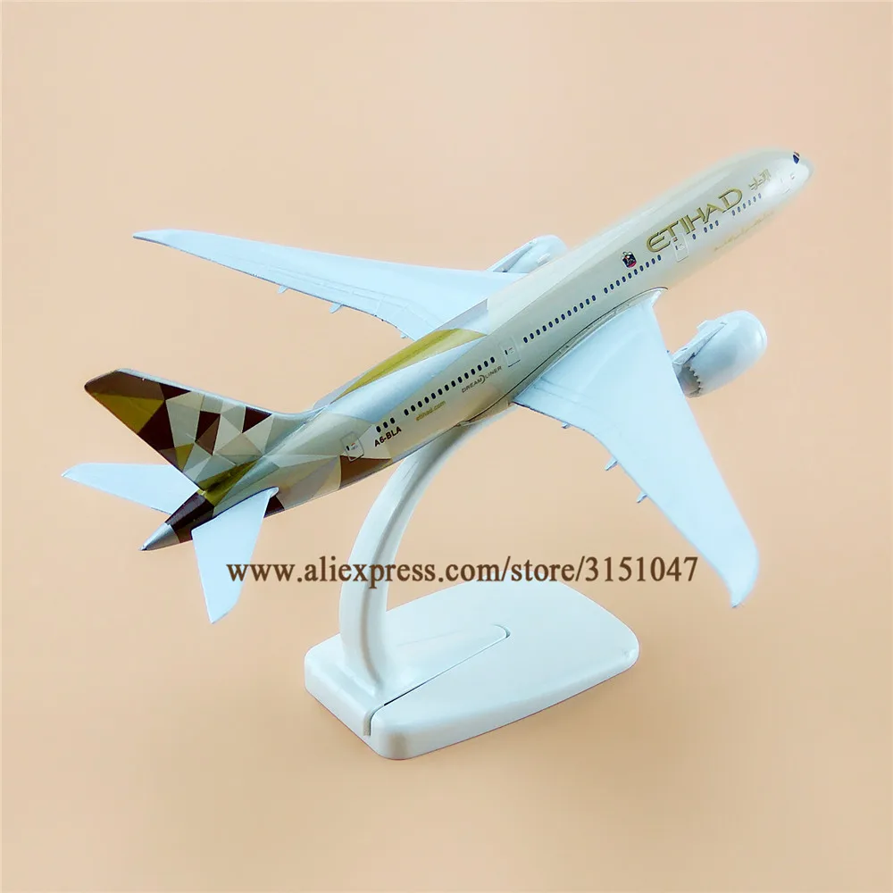 Металлическая фотосессия 20 см авиакомпании Etihad Airlines Боинг 787 модель B787 Air