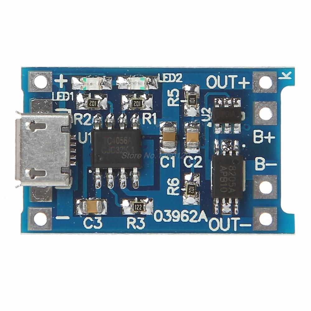 Плата 2 в 1 для зарядки и защиты литиевых батарей 5 В А модуль Micro USB AUG_18 оптовая