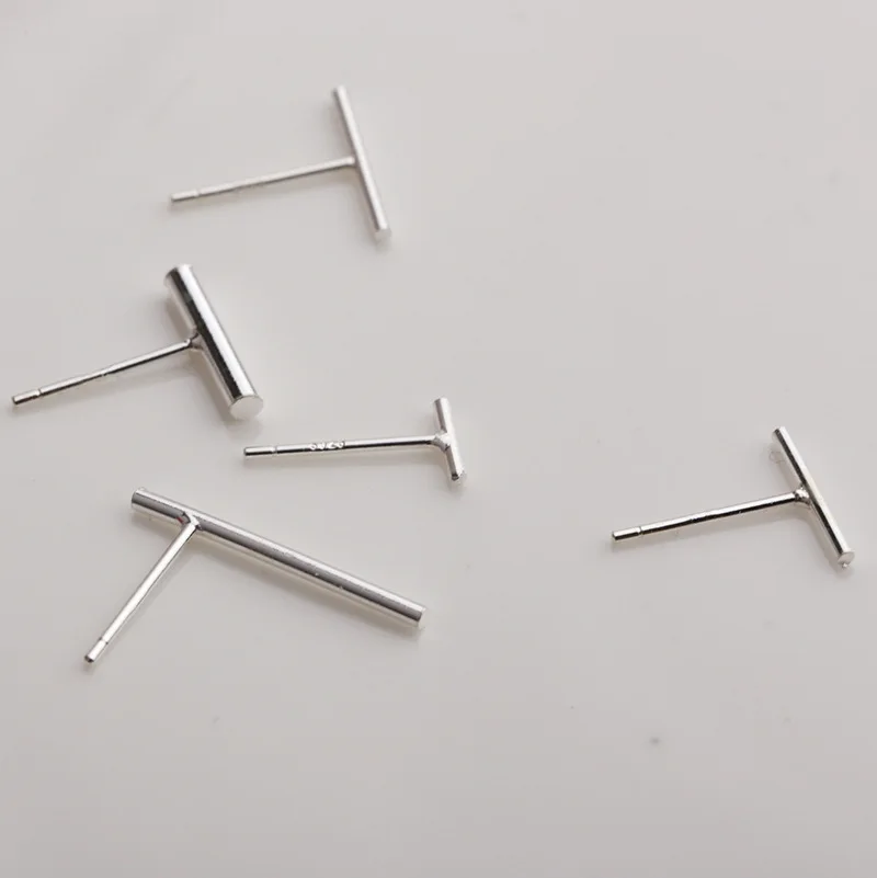 Женские длинные металлические серьги-гвоздики Flyleaf из стерлингового серебра 925