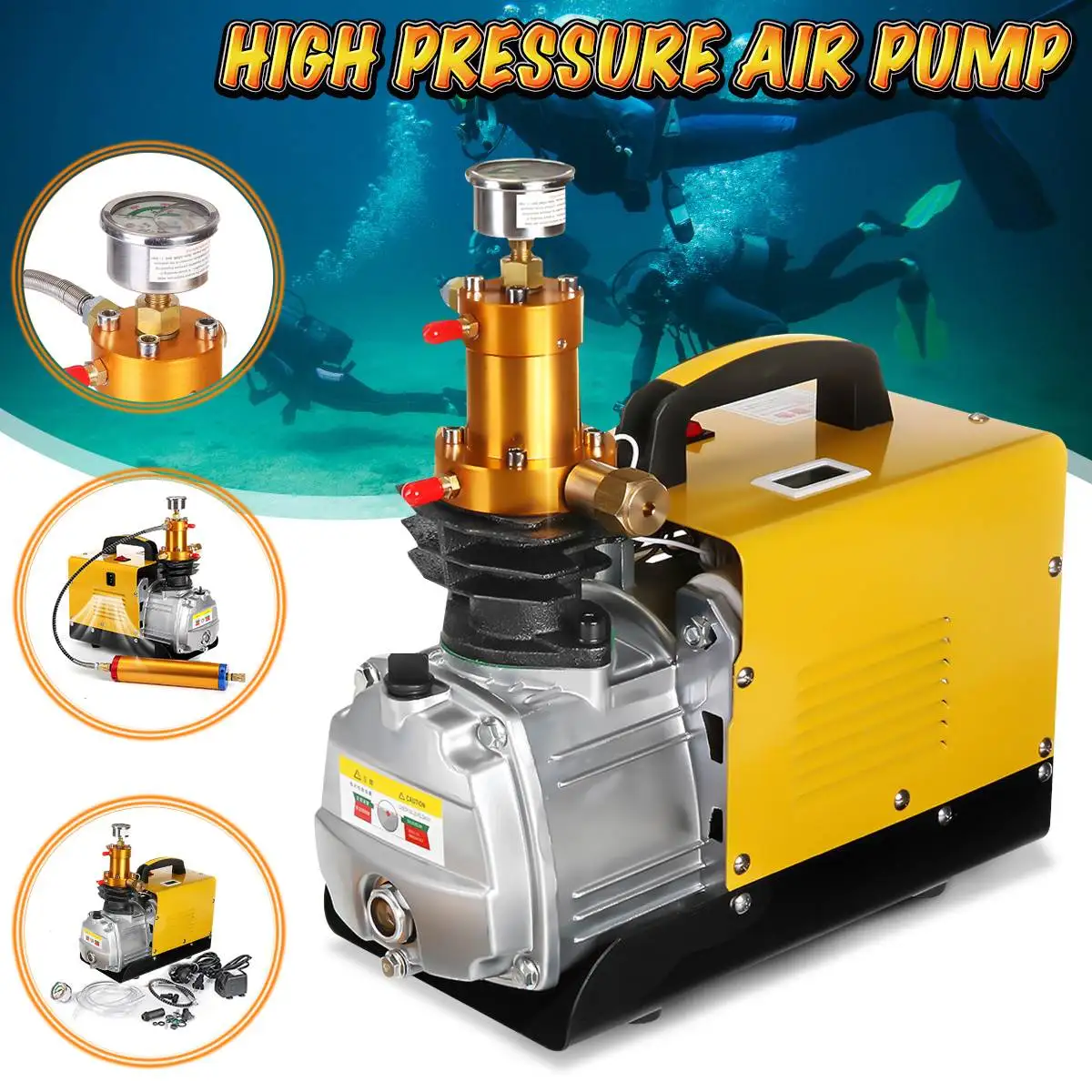 Цилиндр для пейнтбола мини-акваланга 4500PSI 1.1L углеродное волокно пейнтбольное оборудование для дайвинга Airforce Airsoft воздушная бутылка