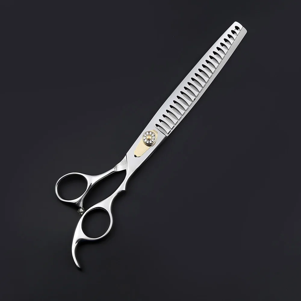 thinning scissors Профессиональные 8,0 дюймовые ножницы для ухода за домашними животными прямой филировочный ножницы для кошек и собак Tesoura для грумеров ножницы для стрижки волос - Цвет: thinning scissors