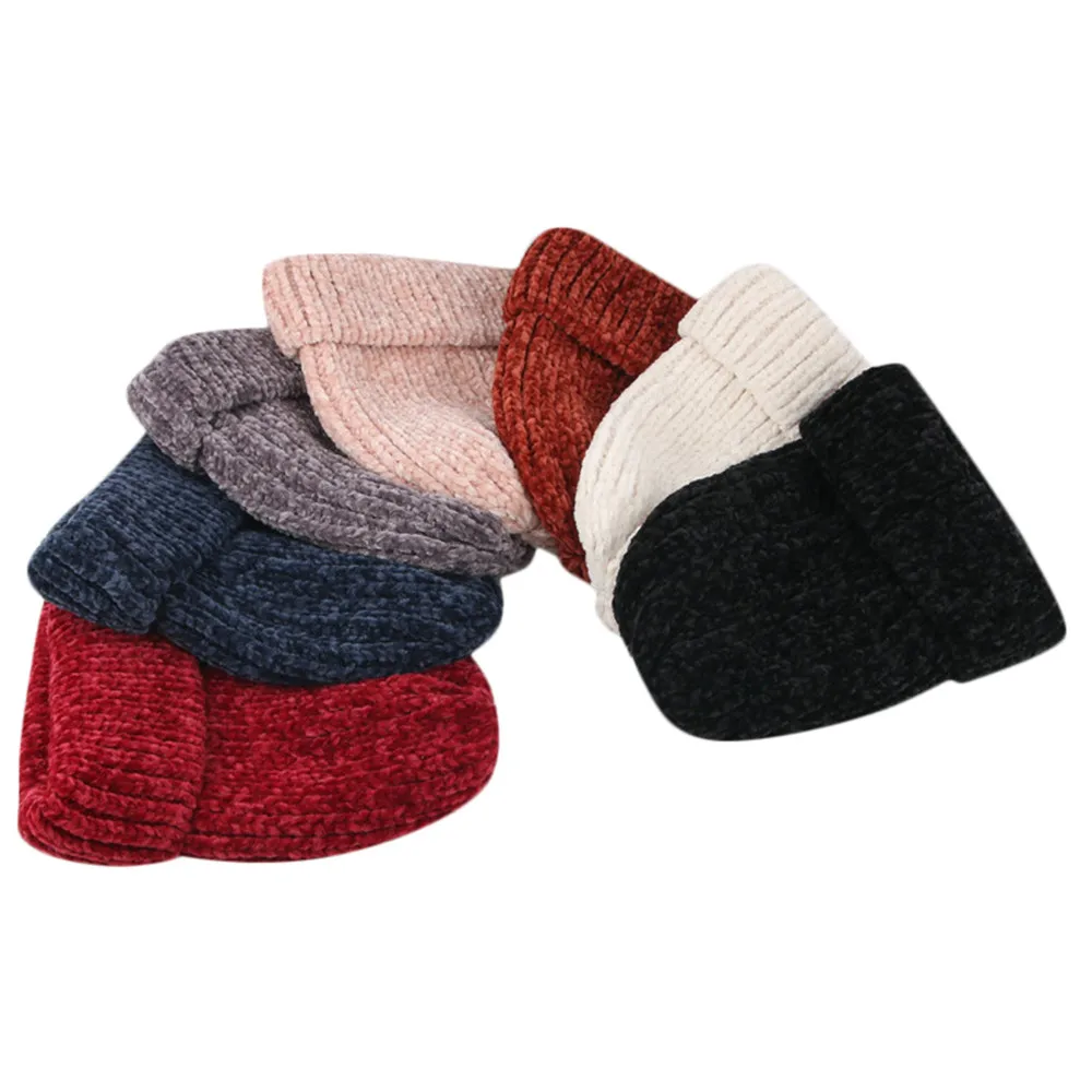 Toddler Girls&ampBoys Baby Winter Solid Crochet Knit Hat Beanie Hairball Cap | Детская одежда и обувь