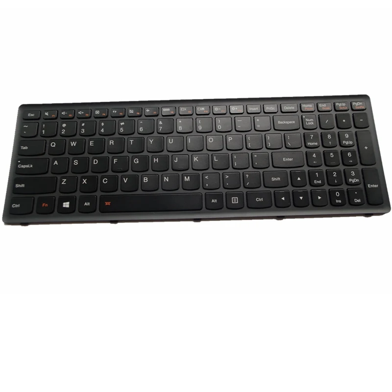 YALUZU Клавиатура для ноутбука Lenovo IdeaPad Flex 15 Flex15 США черная рамка английская