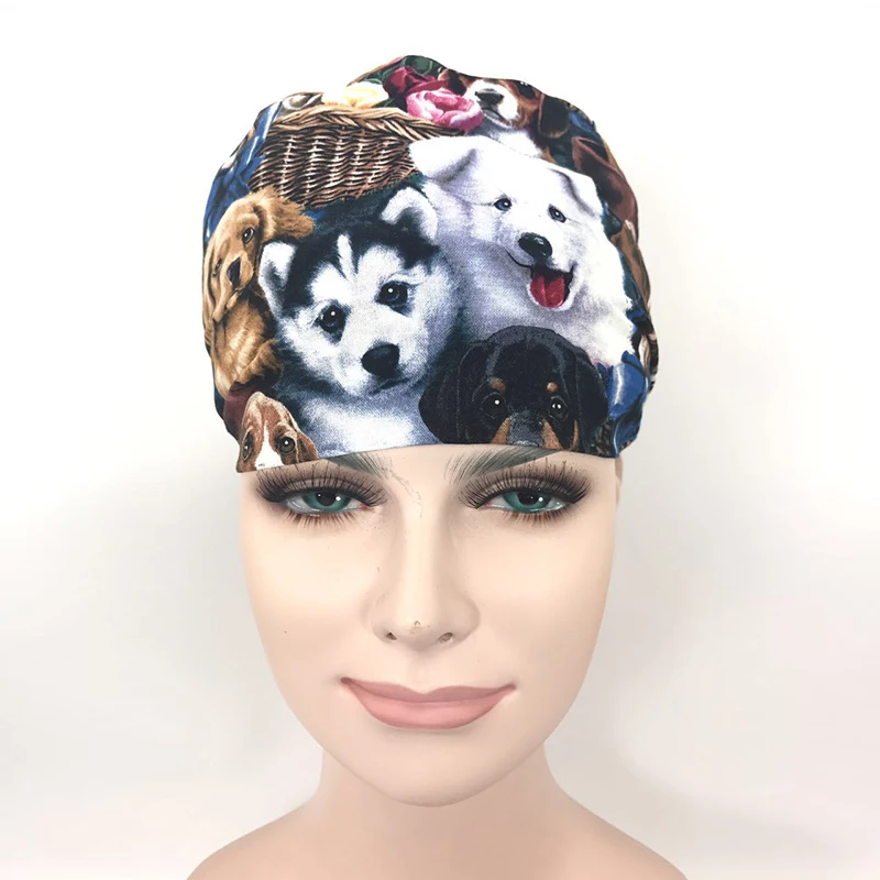 Surgical Cap for Women and Men Operating room hat doctors nurses surgery caps/hat Veterinary pet puppy hat