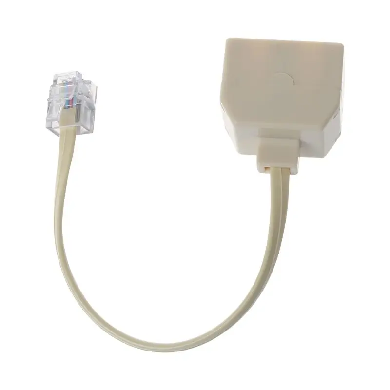 

1PC Networking Tools Telephone Splitter RJ11 6P4C 1 Male to 2 Female Adapter RJ11 to RJ11 Separator