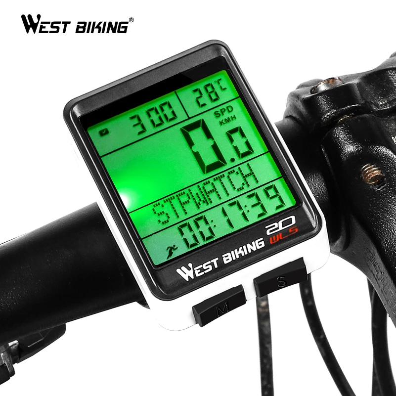 WEST BIKING беспроводной Велосипедный компьютер с 5 языками многофункциональный