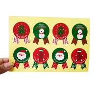 800pcslot kawaii christmas thems gift packing label sticker for baking package box seal stickers medal shape decor scrapbooking