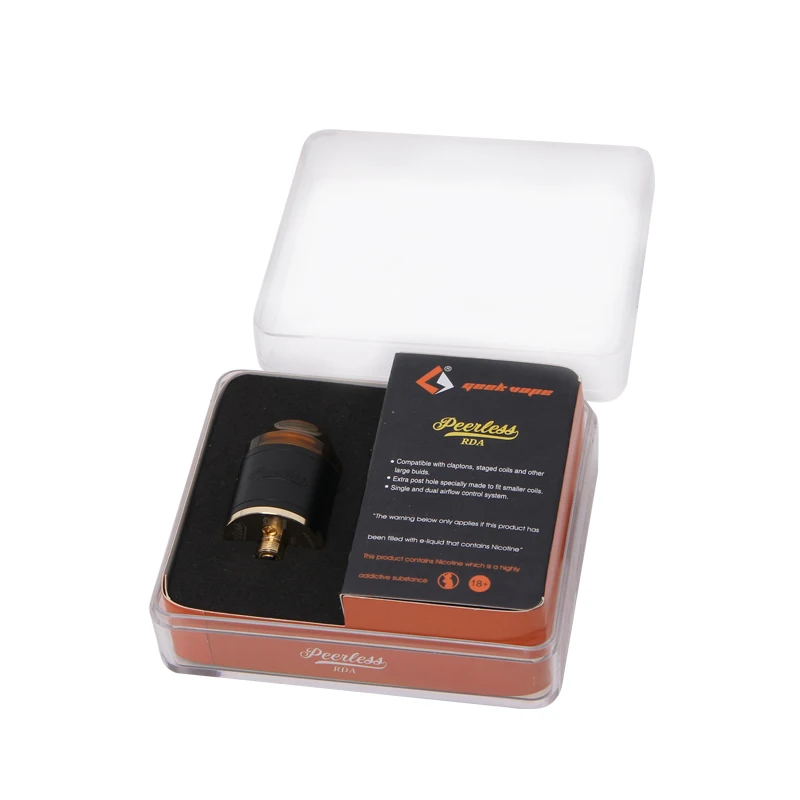 Оригинальный geekvape peerless RDA танк Поддержка один и двойной катушки с 9 отверстиями