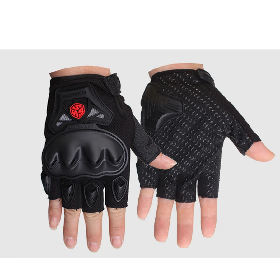 

SCOYCO 21 Half Finger Hand Glove for Motorcycle Protective Breathable Anti-skip Grip Fingerless Cycling MBX Motorcycle Gloves