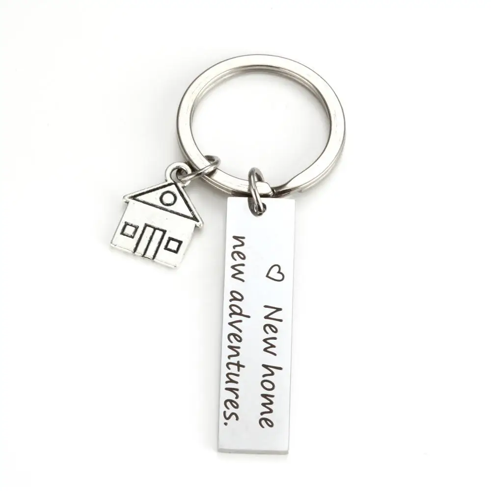 Новый дом новый Приключения брелки для ключей творческий талисманы Титан