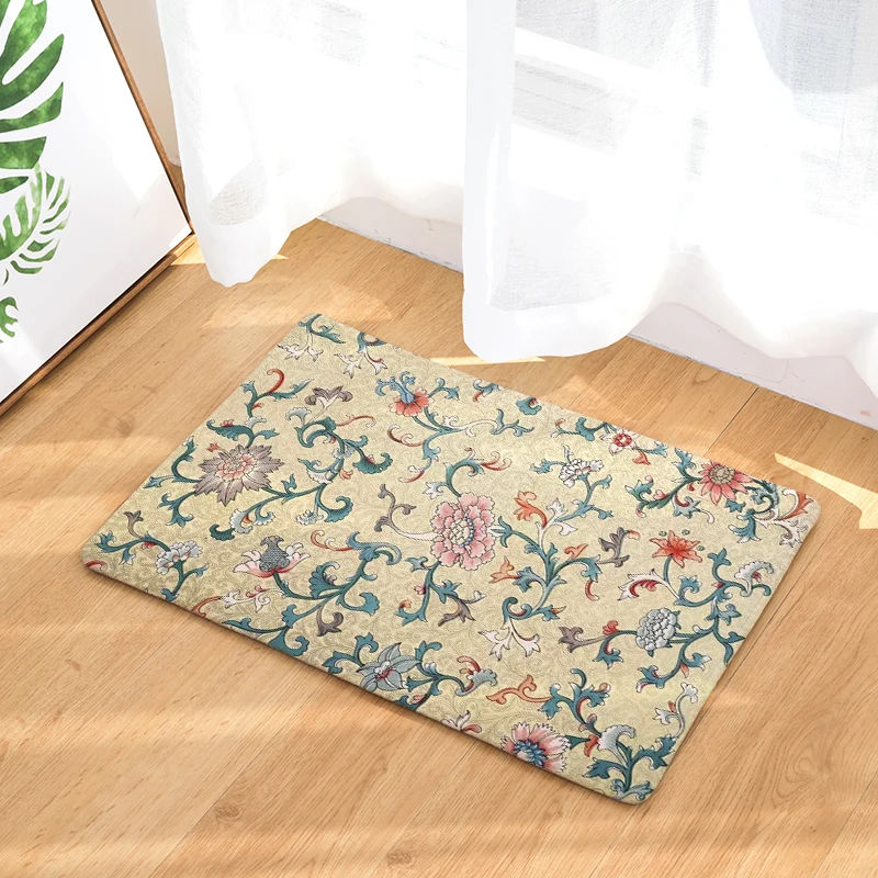 Новые коврики с цветами супер мягкие Нескользящие Коврики для кухни и ванной 40x60