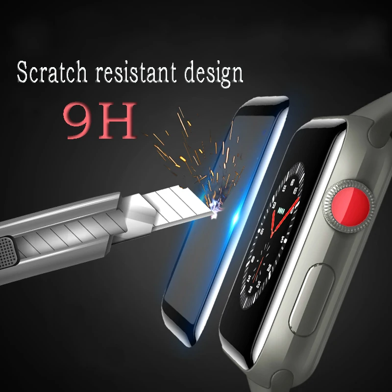 4D защитная пленка из закаленного стекла с изогнутыми краями 9H для i watch Apple Watch Series 1