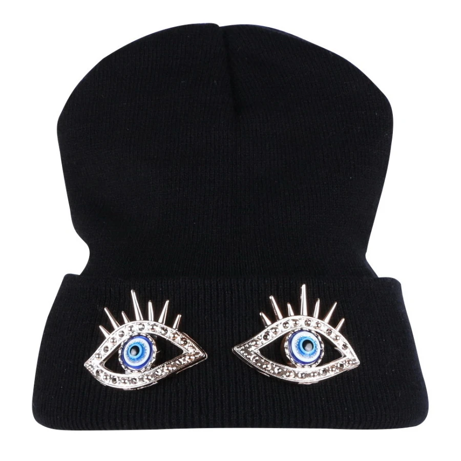 Оптовая продажа Женские Новые облегающие шапки зимние с изображением девушки