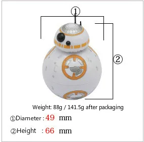 Звездные войны BB-8 мяч робот игрушка Металл цинковый сплав травы Мясорубка табака