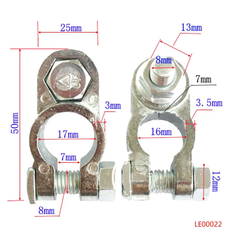 Универсальный Автомобильный Кабель для аккумулятора 2 шт. клеммный разъем