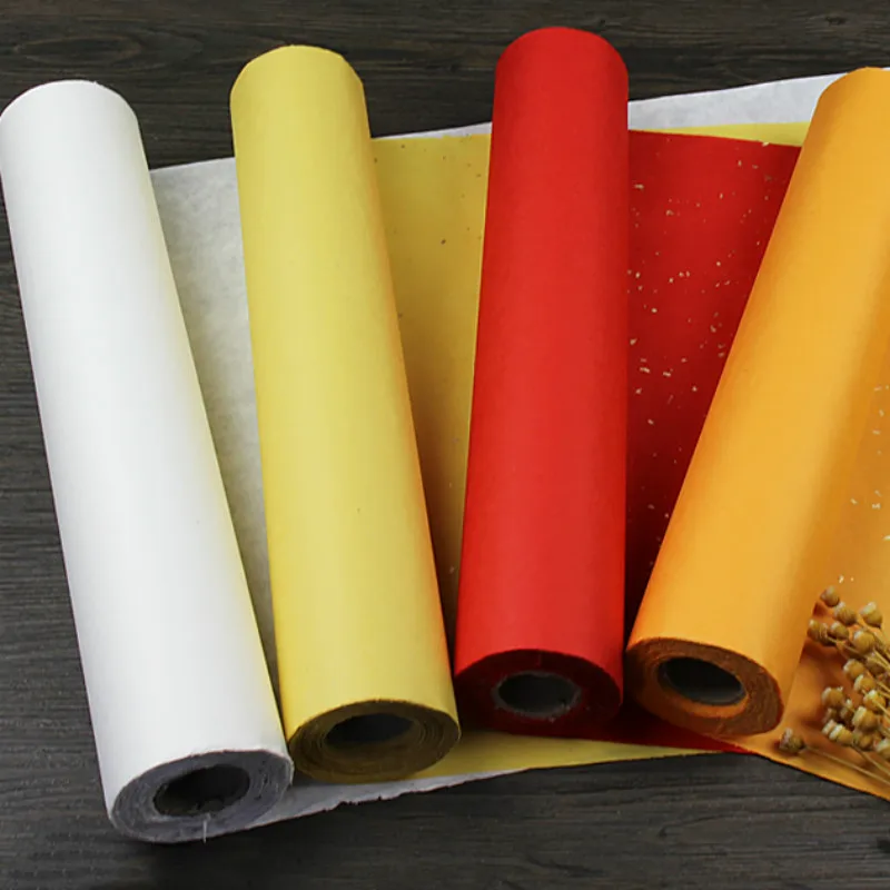 Бумага для каллиграфии Papel Arroz Xuan Золотая прокрутка Китайская традиционная сырая