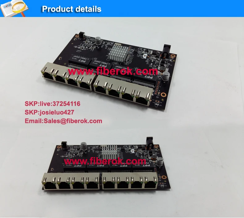 24 V 8-Порты и разъёмы полный гигабитный управляемый коммутатор PoE
