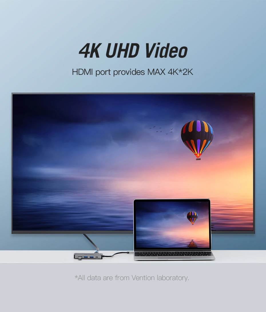 Vention Thunderbolt 3 док-станция USB 3,0 type C к HDMI USB концентратор RJ45 для MacBook Pro nintendo huawei P30/P20 samsung usb c адаптер