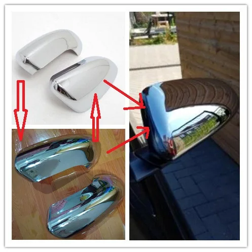 2 шт. хромированные накладки на боковые зеркала заднего вида для Nissan Qashqai J10 2010 2011