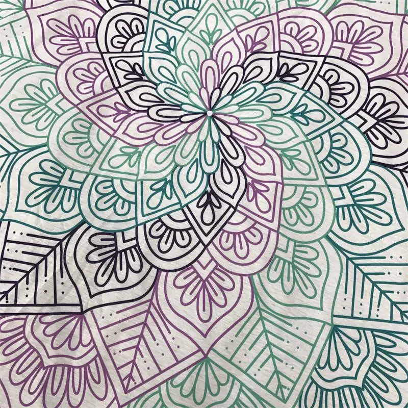 Лучшее качество изготовлено из хлопка в богемном стиле индийская мандала одеяло