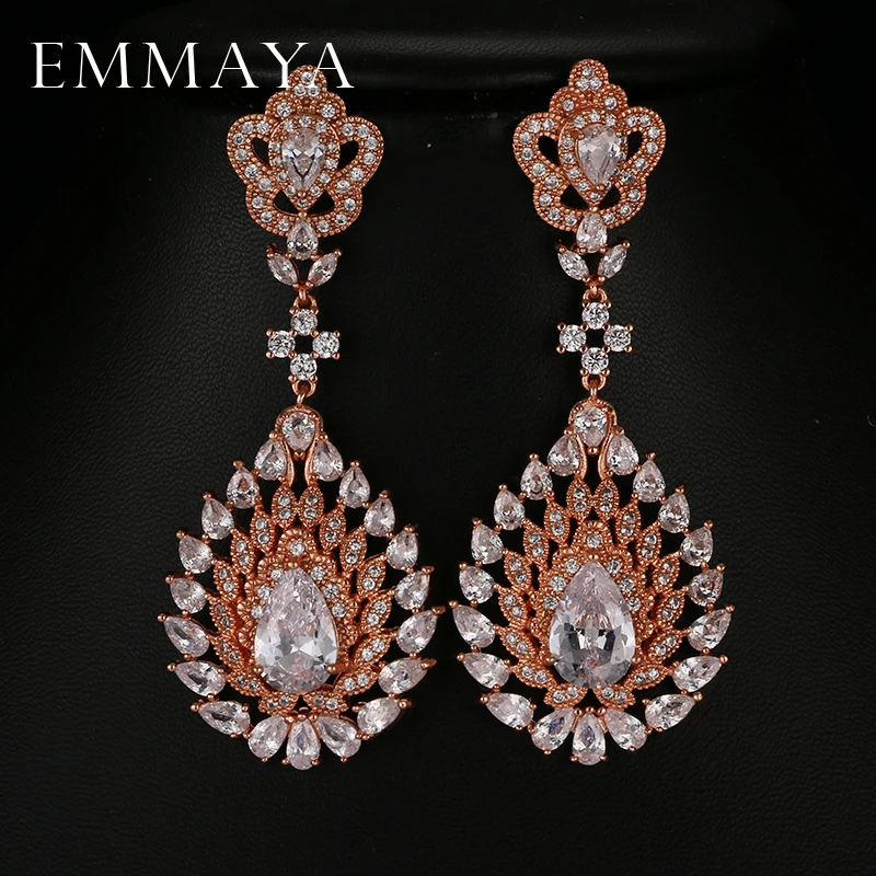 Женские длинные серьги подвески розовое золото|dangle earrings|long earringslong earrings for women |