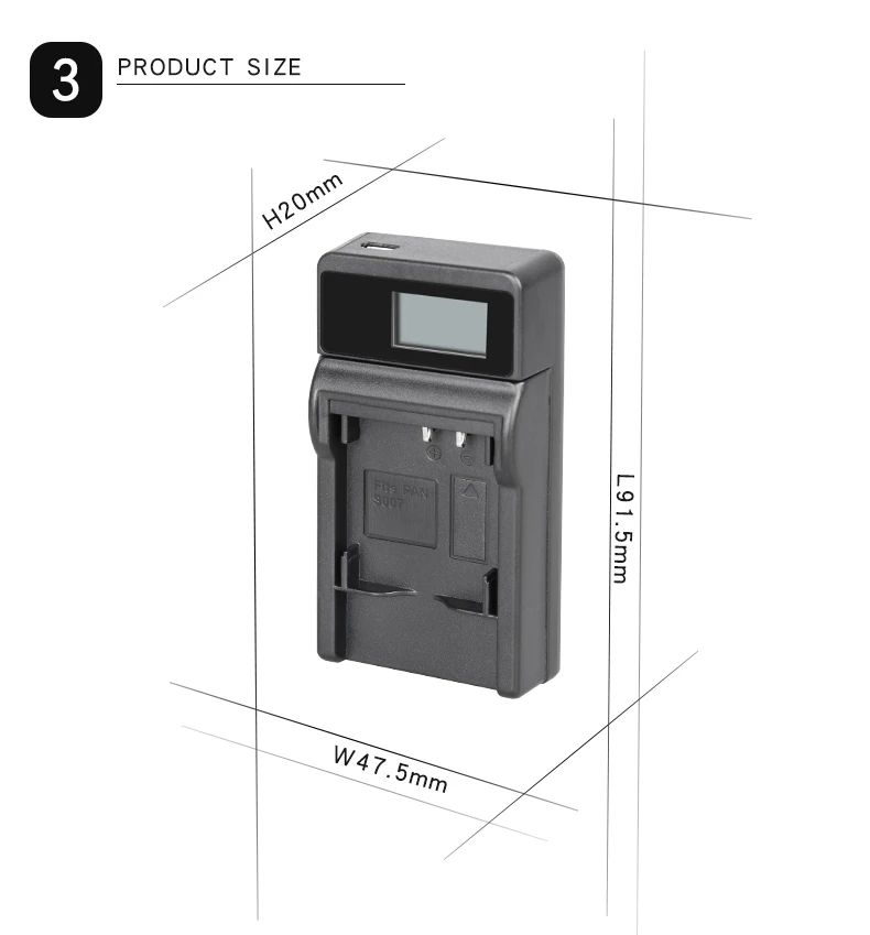 JHTC Батарея Зарядное устройство CGA S007 CGR S007E для Panasonic Lumix TZ1 TZ2 TZ3 TZ4 TZ5 TZ50 TZ15 Батарея литий-ионный Зарядное устройство CGA-S007