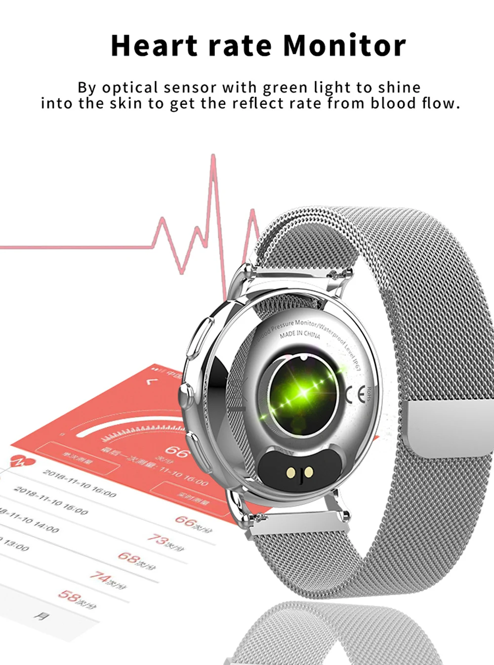 SANDA Смарт часы для Android iOS Бизнес Мужчины Bluetooth Smartwatch монитор сердечного ритма браслет полоса Спорт Фитнес женские часы