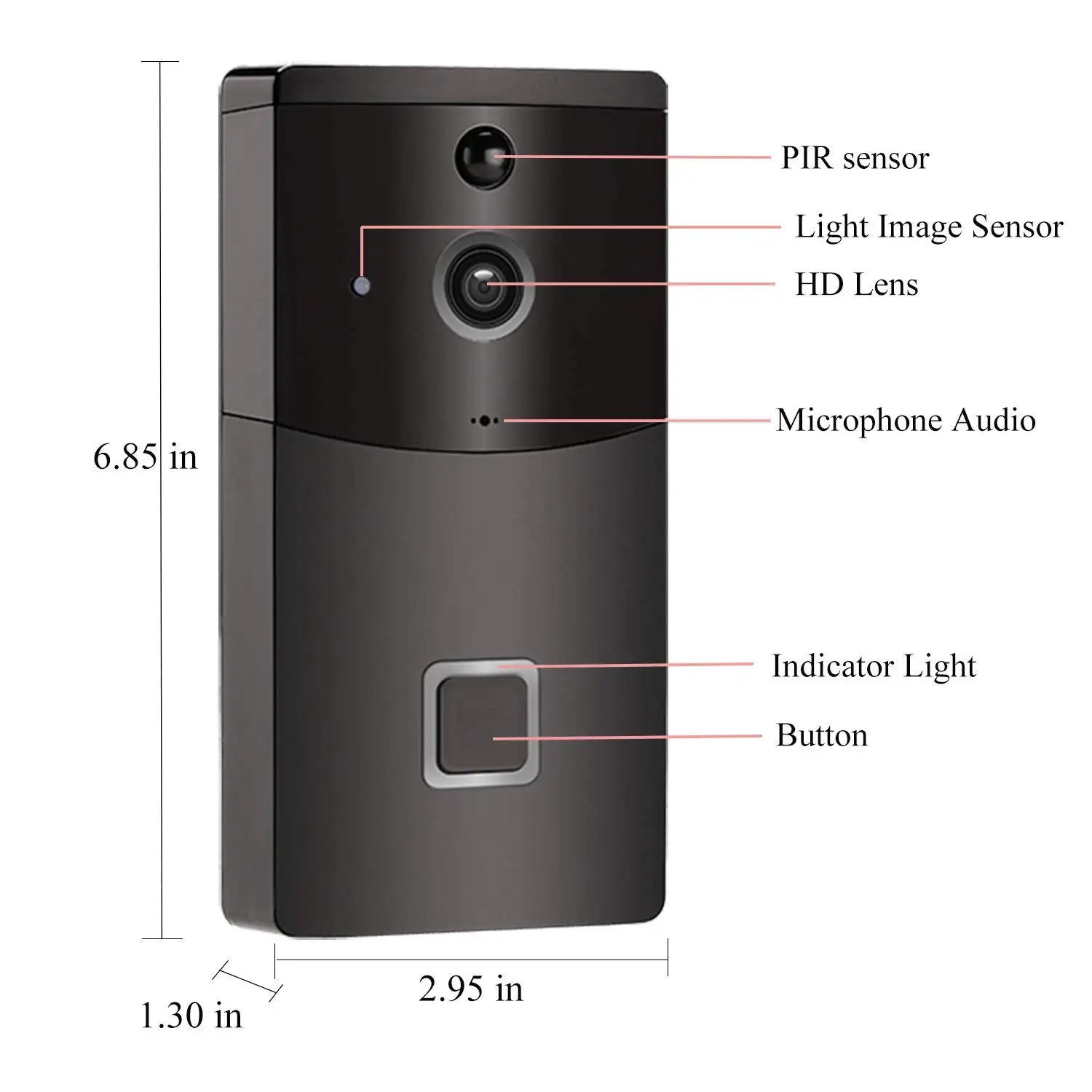 Лидер продаж Wi Fi видео звонок Беспроводной смарт дверной Камера 720 P HD WiFi Security в