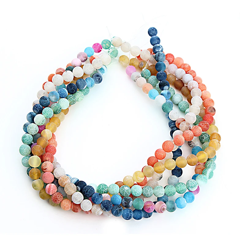 2016 разноцветные бусины из натурального камня 8 мм круглые для браслета F3517 |
