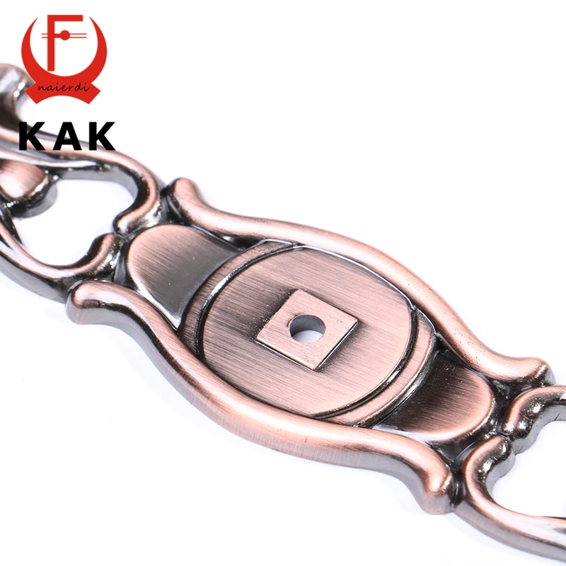 KAK 220 мм Ретро красные бронзовые кухонные ручки дверный шкаф из цинкового сплава