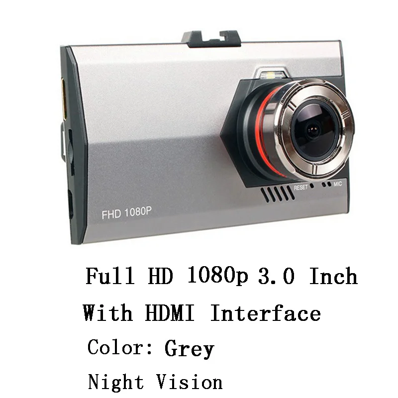 Full HD 3 Inch TOSPRA 1 шт., Автомобильный видеорегистратор, камера с широким углом обзора, видео регистратор, видеорегистратор, 3,0 дюймов, Full HD, 1080 P, зеркало заднего вида, 120/170 градусов - Название цвета: Full HD 3 Inch