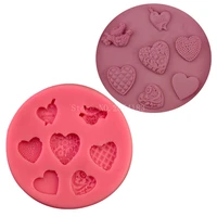love heart bird shape silicone fondant soap 3d cake mold cupcake jelly candy chocolate decoration baking tool moulds fq2387