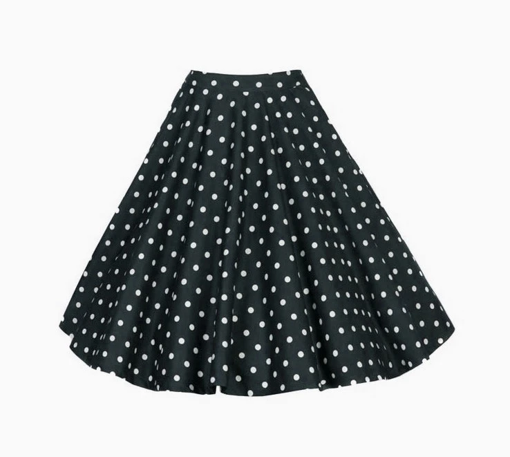 50s Vintage Woman Retro Red Rose Flower Bouquet Floral Print High Waist Midi Skirts Knee-Length Long Saia Feminina Ladies Skirt - Цвет: Picture color