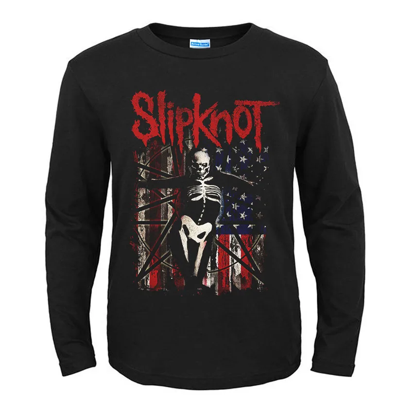 31 конструкции Америке группы Slipknot рок черный футболка бренд полный рубашка с длинным рукавом тяжелых металлов хлопка camiseta панк-рокер уличная - Цвет: 10