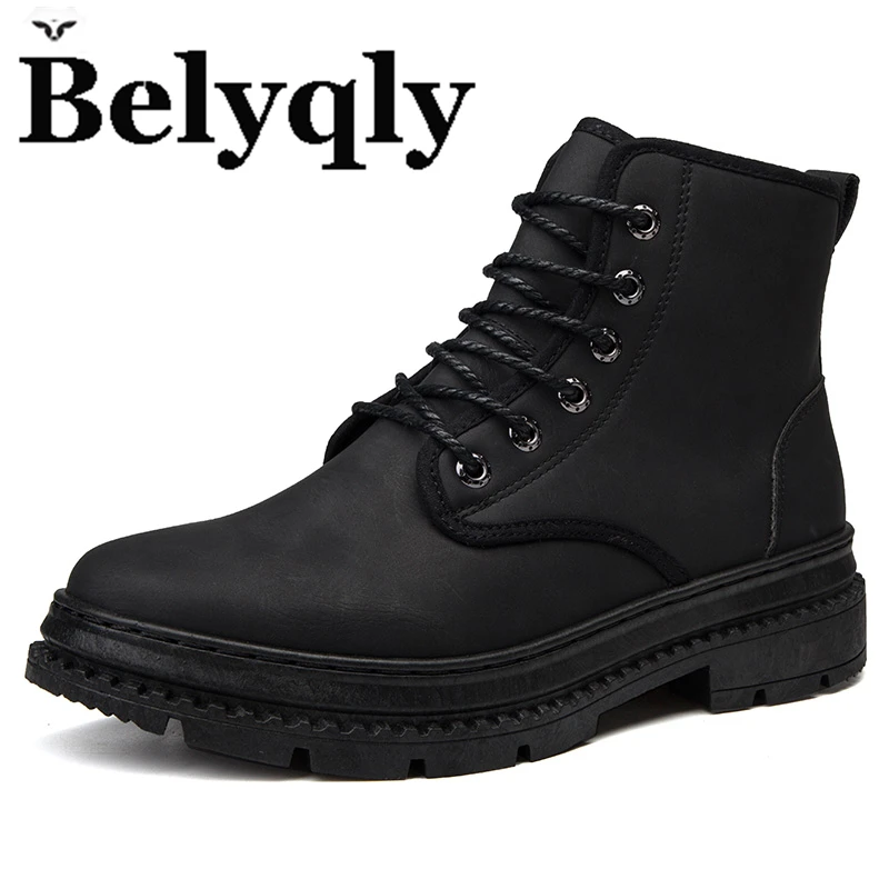 Belyqly новые осень зима одиночные ботинки для Для мужчин martin износостойкого Pu