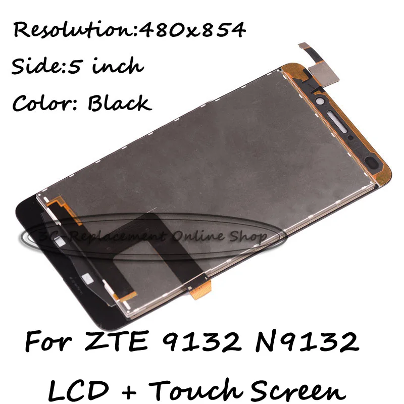 Черный ЖК дисплей + TP Для ZTE 9132 N9132 престиж TD LTE Дисплей с сенсорным экраном Экран