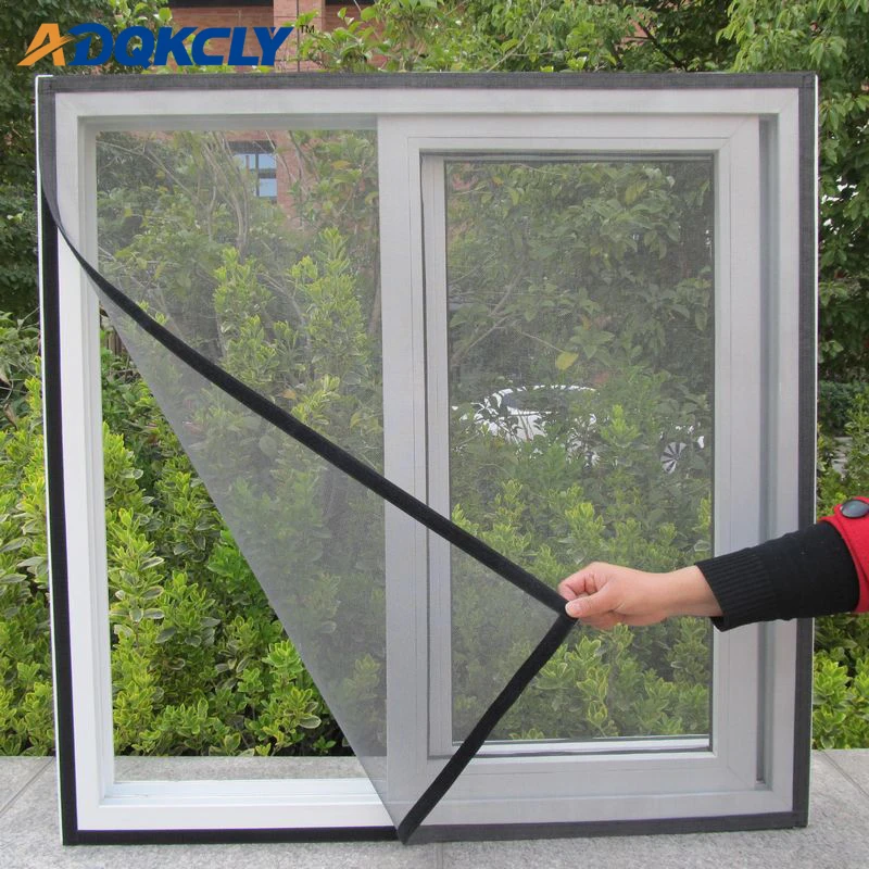ADQKCLY высокая плотность Москитная оконная сетка полиэфирное волокно DIY волшебная Наклейка Анти-москитная принимаем индивидуальный размер прочная оконная сетка