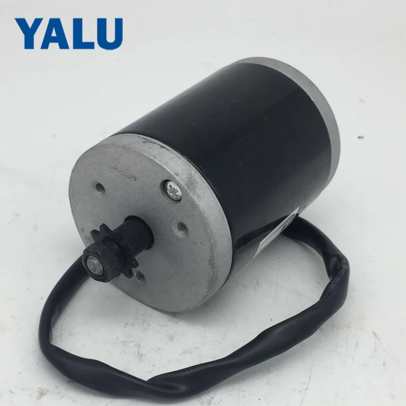 YALU MY6812 12 V/24 V маленькая фара для электровелосипеда в комплект двигателя 100W PMDC электрический самокат щетки двигателя постоянного тока с маленькой щеткой ременный шкив или Звездочки