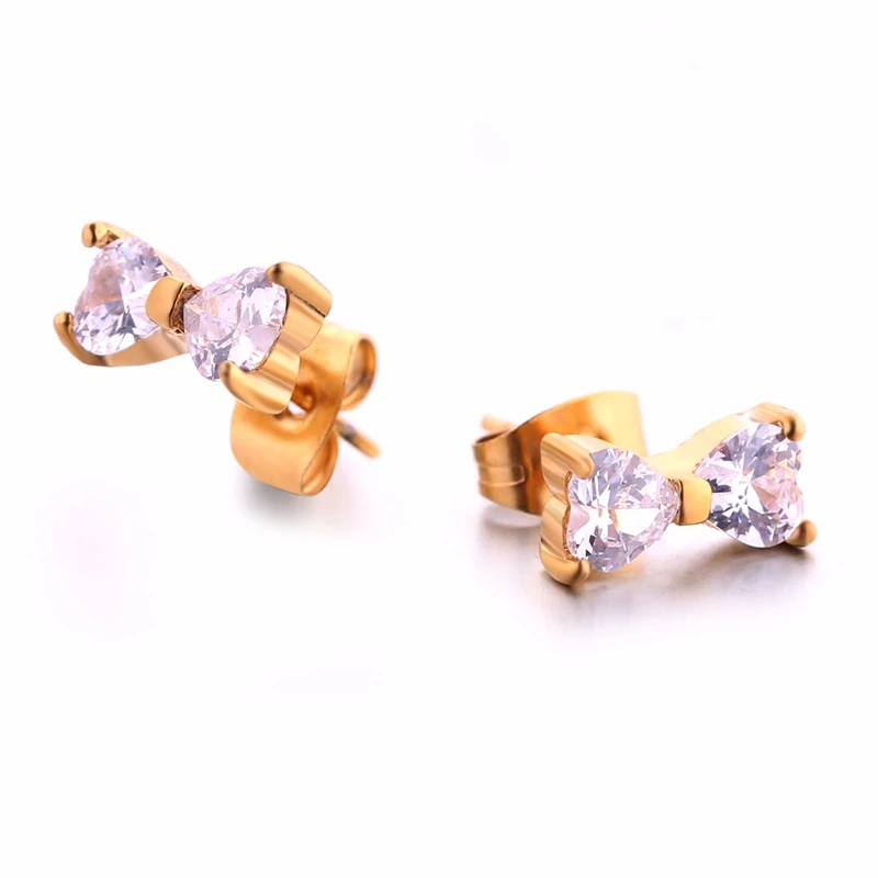 1 пара женские серьги-гвоздики с кристаллами | Украшения и аксессуары