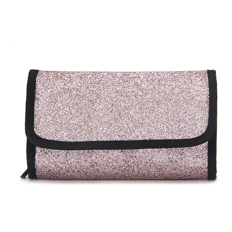 Pink Новинка, женские косметички Neceser, блестящая сумочка, сумка для макияжа, органайзер, водонепроницаемый, складной, для путешествий, Для Хранения Туалетных принадлежностей, косметики - Цвет: Pink