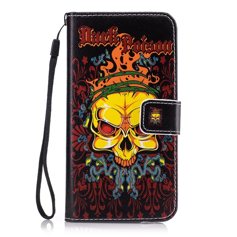 skull Кожаный флип-Бумажник Мягкий ТПУ чехол для samsung Galaxy Grand Prime чехол s SM G530H G530F G531F G531H G531F/DS G531H/DS чехол для телефона - Цвет: skull