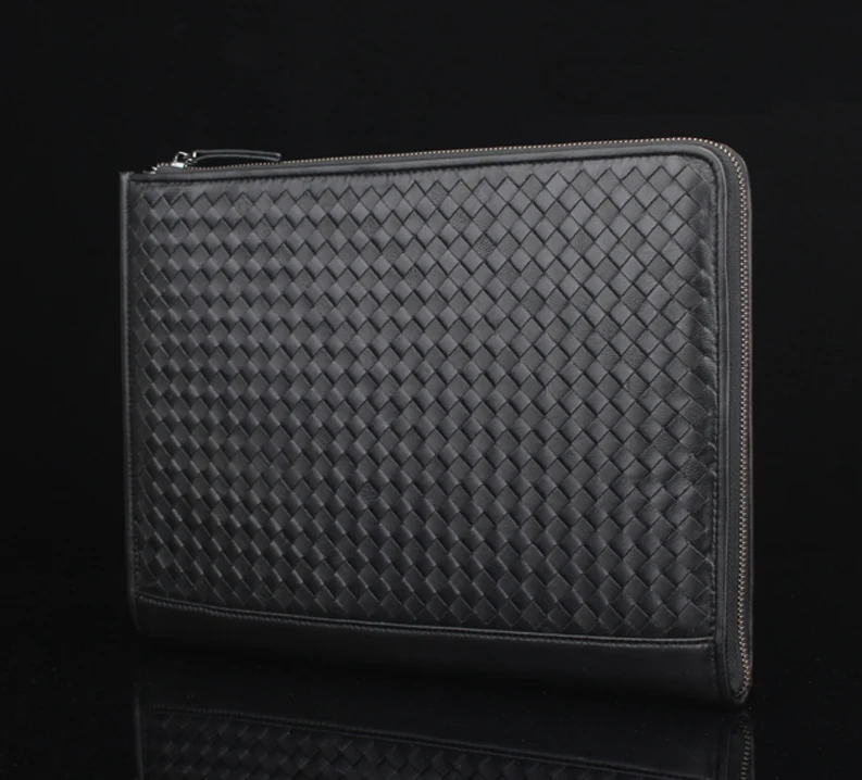 Портфель из натуральной кожи для документов с ручкой повязкой 335x240 мм|briefcase for