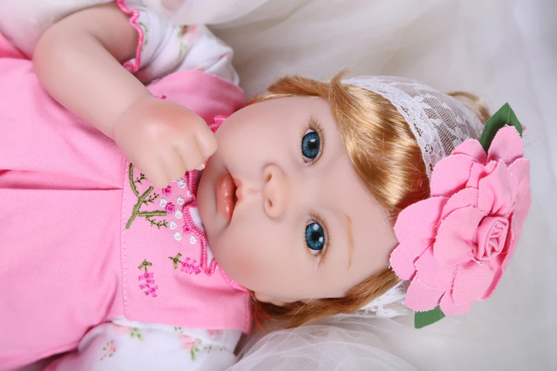 Силиконовые куклы Reborn Baby красивая виниловая кукла с медведем для девочек