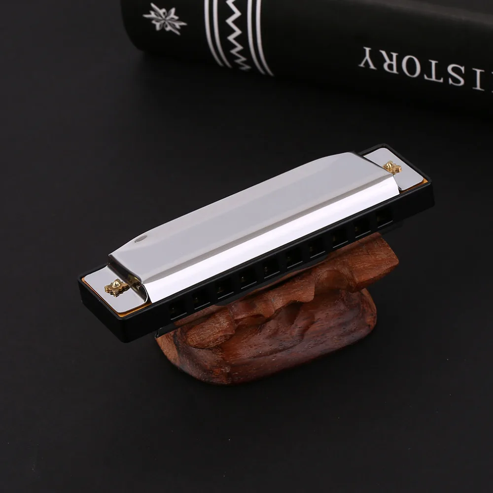 10 отверстий Серебряный Блюз диатоническая арфа гармоника из сплава рот органа