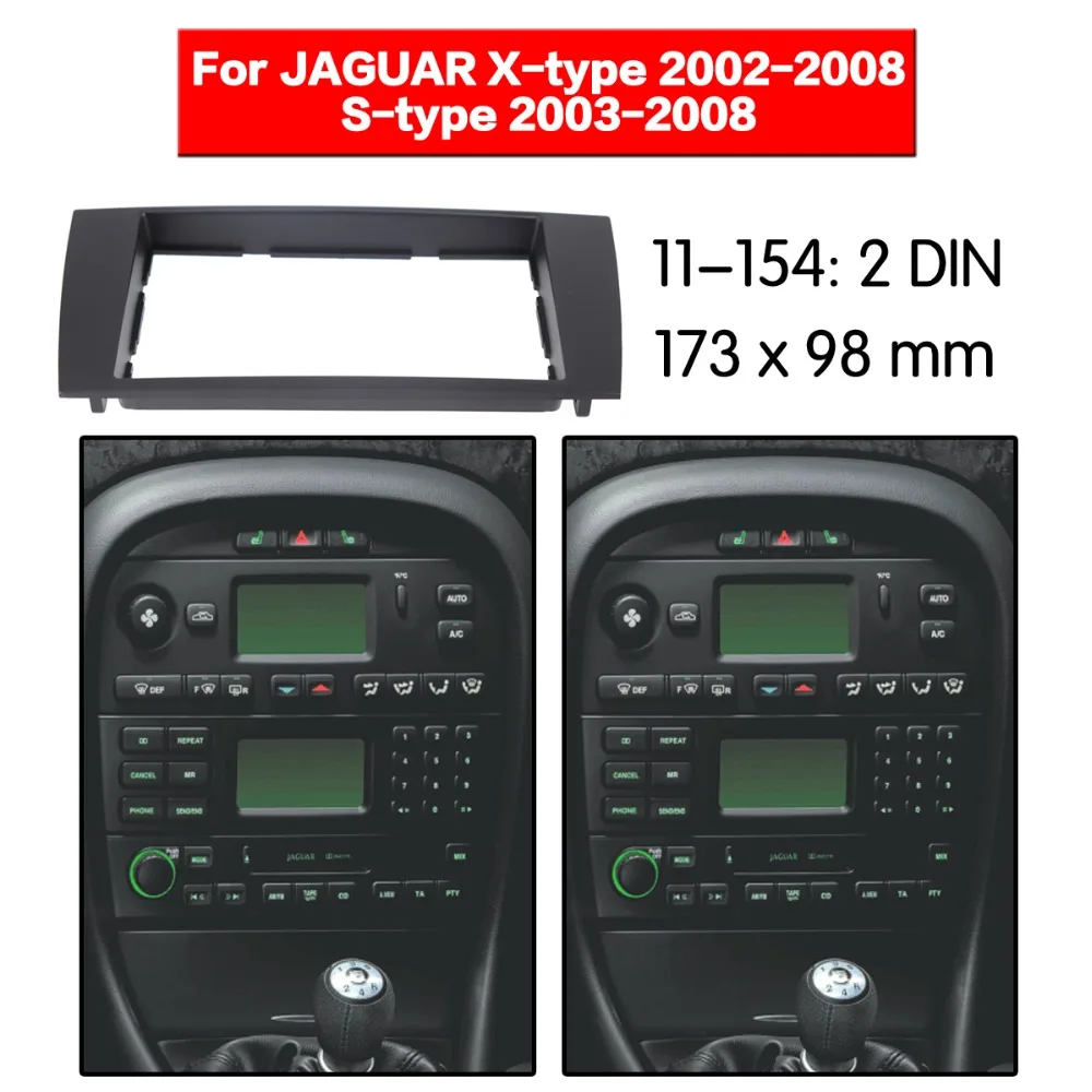 2 din радио фасция для JAGUAR X type 2002 2008 S 2003 w/pocket Double Din Радио DVD стерео CD Панель