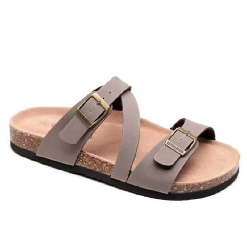 Comagic 2020 Модные мужские пляжные пробковые тапочки летние однотонные Нескользящие